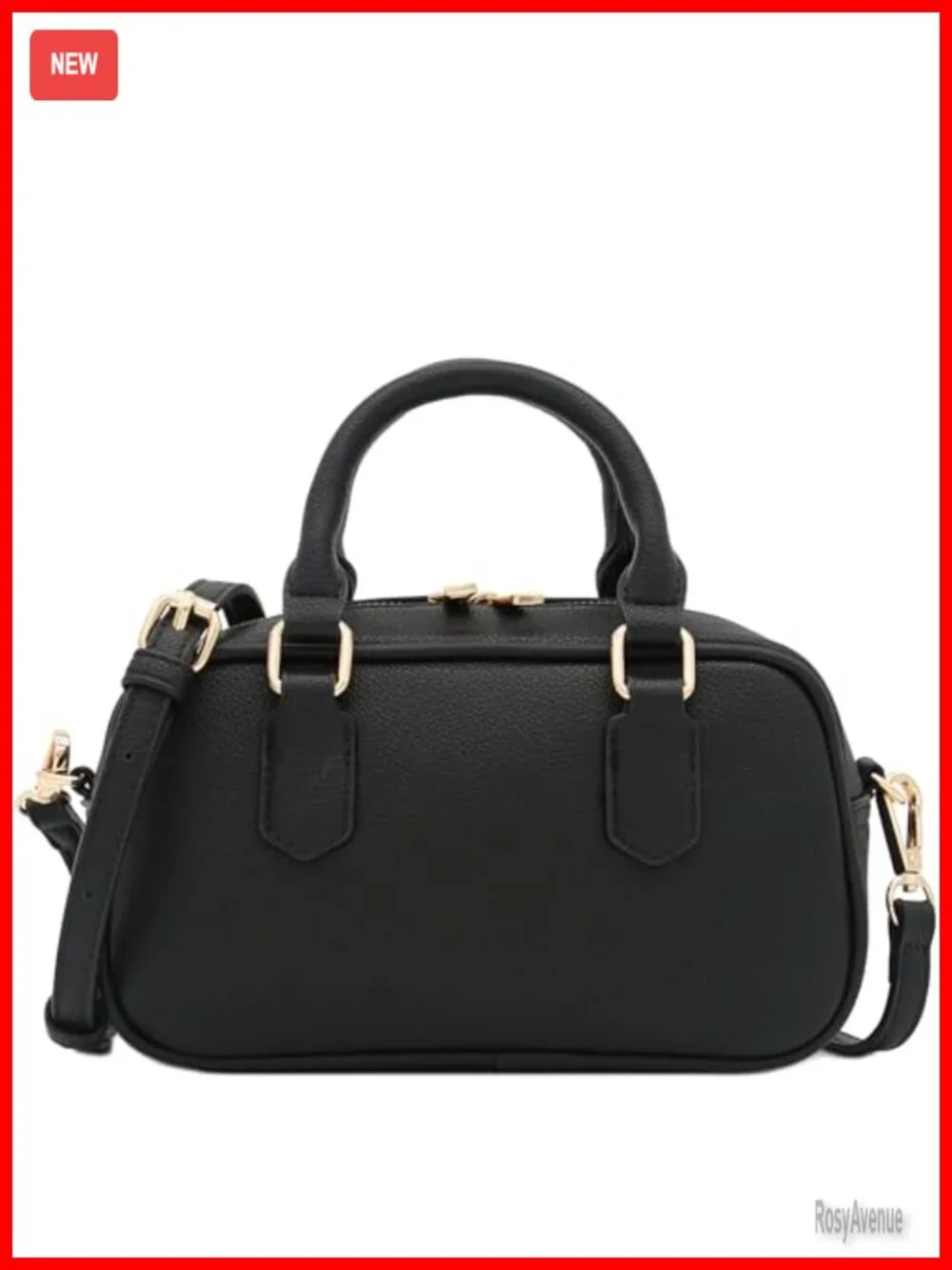 Mini PU Leather Satchel Purse Top Handle Crossbody Bag